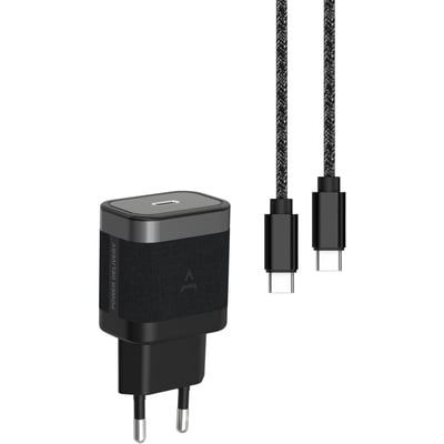 Chargeur + câble USB-C 35W + Câble USB-C 1M Noir ADEQWAT