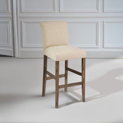 Chaise de bar en acacia et lin ALIX ROBIN DES BOIS