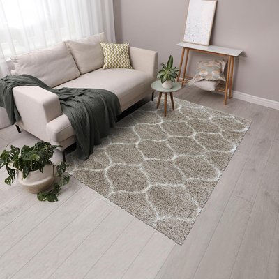Tapis shaggy tissé motif scandinave SCANDINAV A UN AMOUR DE TAPIS