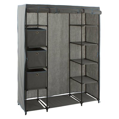 Armoire penderie 3 boîtes tissu anthracite 5FIVE SIMPLY SMART
