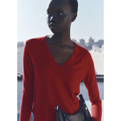Pull-over maille col en V MANGO