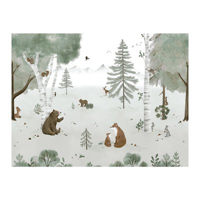 Papier peint enfant motif ours et montagne KHARU LILIPINSO
