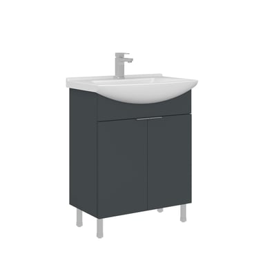Meuble vasque sur pieds 2 portes 65 cm UMI PIER IMPORT