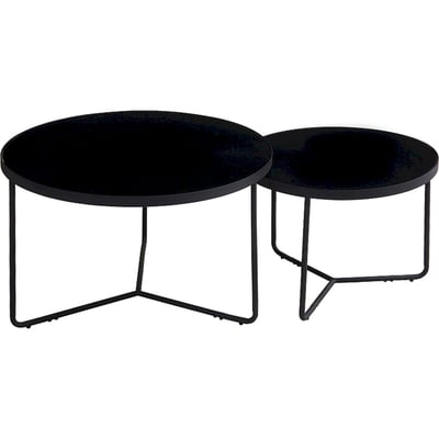 Lot de 2 tables basses rondes en métal RECOLLECTION