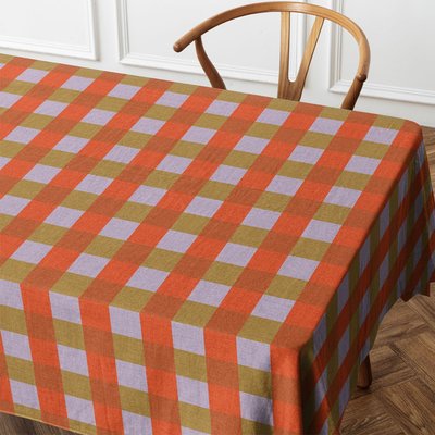 Nappe rectangulaire en coton imprimé, 140 x 235 cm, CARO VENT DE BOHÈME