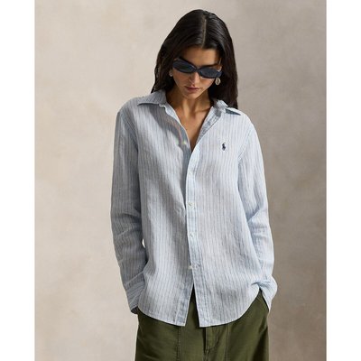 Chemise rayée en lin, à manches longues POLO RALPH LAUREN