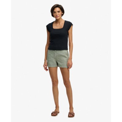 Short en lin taille mi-haute SUPERDRY