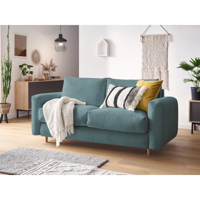 Canapé droit convertible 3 places en tissu chiné couchage 160x200 cm, COCOONE BOBOCHIC