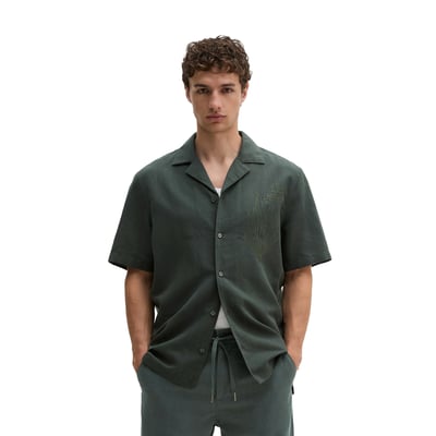 Chemise à manches courtes regular avec broderie martiale MARC O'POLO
