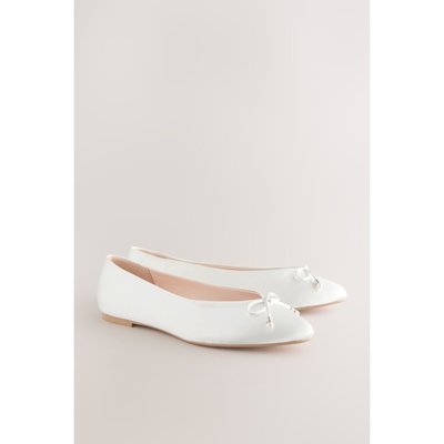 Ballerines de mariée avec nœud et bout rond NEXT