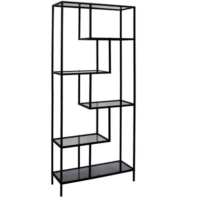 Etagère en métal et  verre fumé Edison 80 x 30 x 180 cm CMP