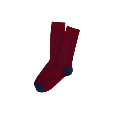 Chaussettes en coton imprimé Vélo Bordeaux ARTHUR