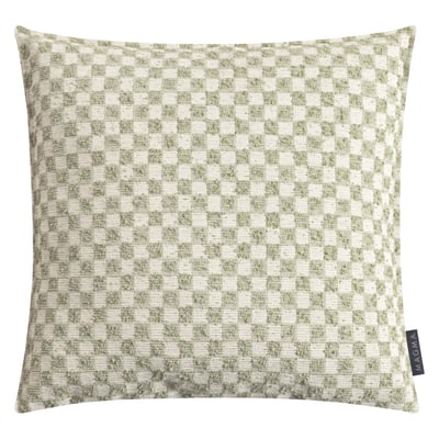 Housse de coussin jacquard carreaux KIMI MAGMA HEIMTEX
