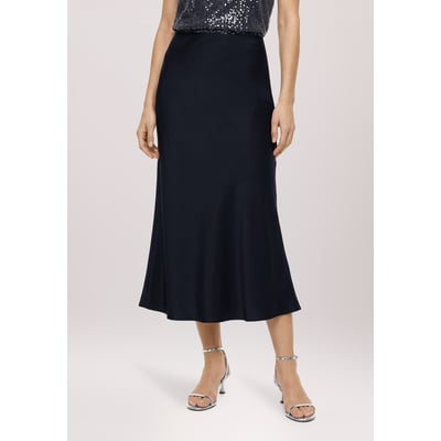 Jupe en satin longueur mollets VERA MONT