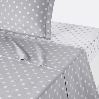 Drap flanelle imprimé pois, Clarisse LA REDOUTE INTERIEURS