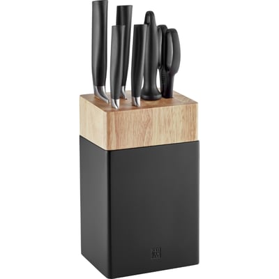 ZWILLING CRAVE Bloc de couteaux 7 pièces, fusil et ciseaux, acier inoxydable ZWILLING