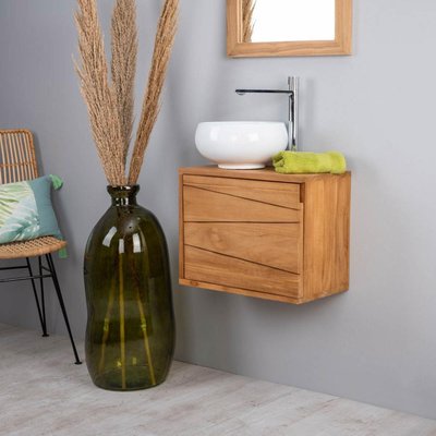 Meuble suspendu de en teck rectangle 40cm COSY WANDA COLLECTION