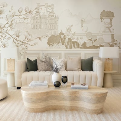 Papier peint Jardin Parisien SB, Beige 150 x 250cm ACTE DECO