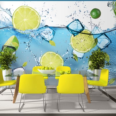 Papier peint intissé panoramique Motifs de cuisine Refreshing lemonade EDEN