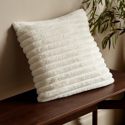 Cosy Diamond Faux Fur 43x43cm Filled Cushion CATHERINE LANSFIELD