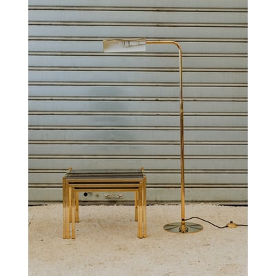 Lampadaire en métal doré Julien N°431 - Bon état DEBONGOUT