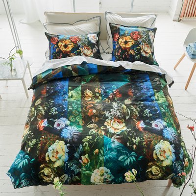 Housse de couette imprimée en satin de coton, MINAKARI COBALT DESIGNERS GUILD