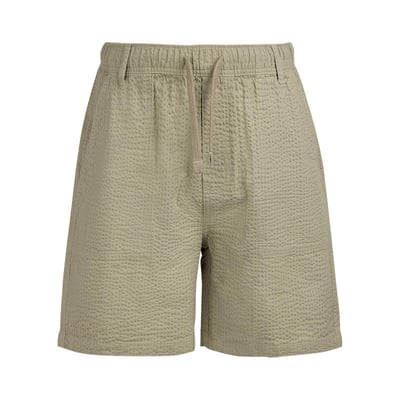 Short en coton kaki à coupe droite pourvu d'une taille élastiquée TEDDY SMITH