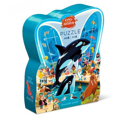 Puzzle 48 pieces - Une journee a l aquarium CROCODILE CREEK
