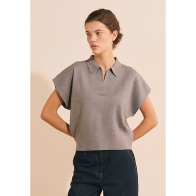 Pull manches courtes avec col polo FEI POLO MC ETAM