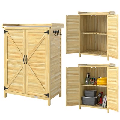 Armoire de rangement d'extérieur Bois de OUTSUNNY