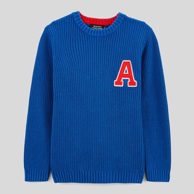 Pull en maille avec patch en coton MONOPRIX