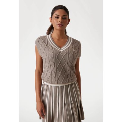 Pull-Over Col V Maille Torsadée GUESS