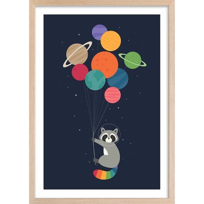 Affiche enfant raton dans la galaxie HEXOA