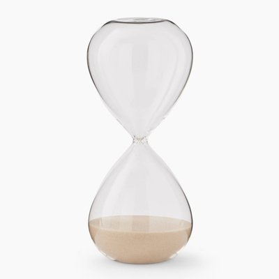 Sablier 30min, H19cm, en verre MONOPRIX