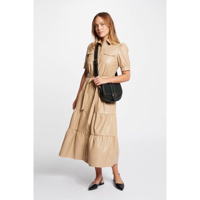 Robe longue simili cuir MORGAN