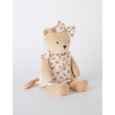 Peluche medium Kendi en Veloudoux, beige/terracotta NOUKIE'S