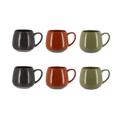Lot de 6 mugs en grès 40cl, TERRA NOVASTYL