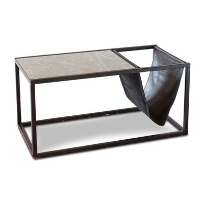 Table porte-revue en pierre et fer IBIZA PRODUIT INTERIEUR BRUT