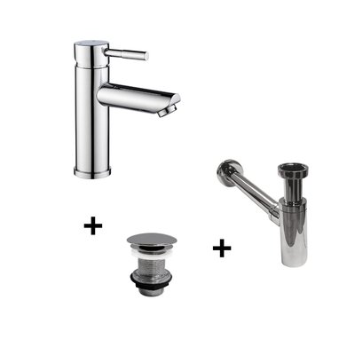 Robinet bec bas TAP + bonde LIV + siphon SIMON MOB IN