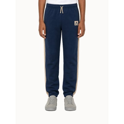 Pantalon en molleton léger avec bandes côtés contrastées Graphique LE COQ SPORTIF