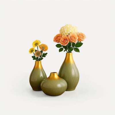 Декоративные горшки, набор из 3 шт Olvessa / Олвесса SO'HOME