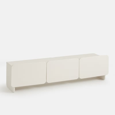 Meuble TV hifi laqué, 3 portes, largeur 170 cm, CESCO LA REDOUTE INTERIEURS