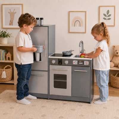 Cuisine Enfant Bois LITTLE CHEF TEAMSON KIDS