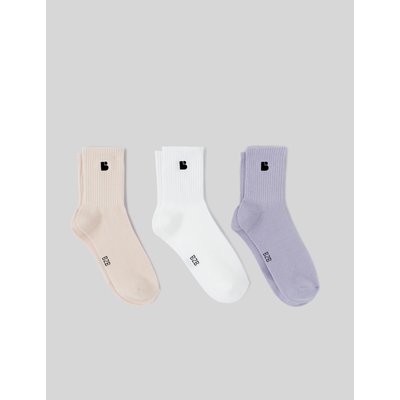 Lot de 3 paires de chaussettes unies BZB