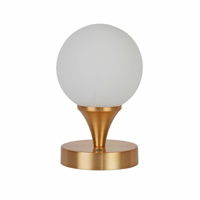 Rechargeable White Opal Glass Table Lamp SO'HOME