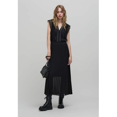 Sleeveless V-Neck Maxi Dress with Lace Detailing IKKS