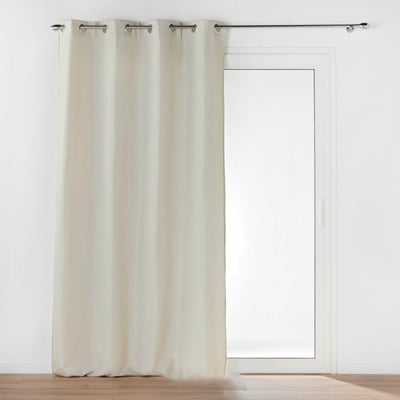 Rideau à œillets Occultant Isolant 135x260  Micropolar Noir DECORATIE