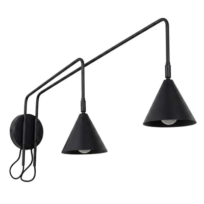 Applique murale Noir E14 2 NOX EDEN