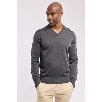 Pull col V en laine mérinos NOYAL ARMOR-LUX