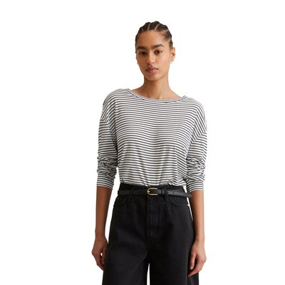 T-shirt long à rayures regular en jersey de viscose doux MARC O’POLO DENIM